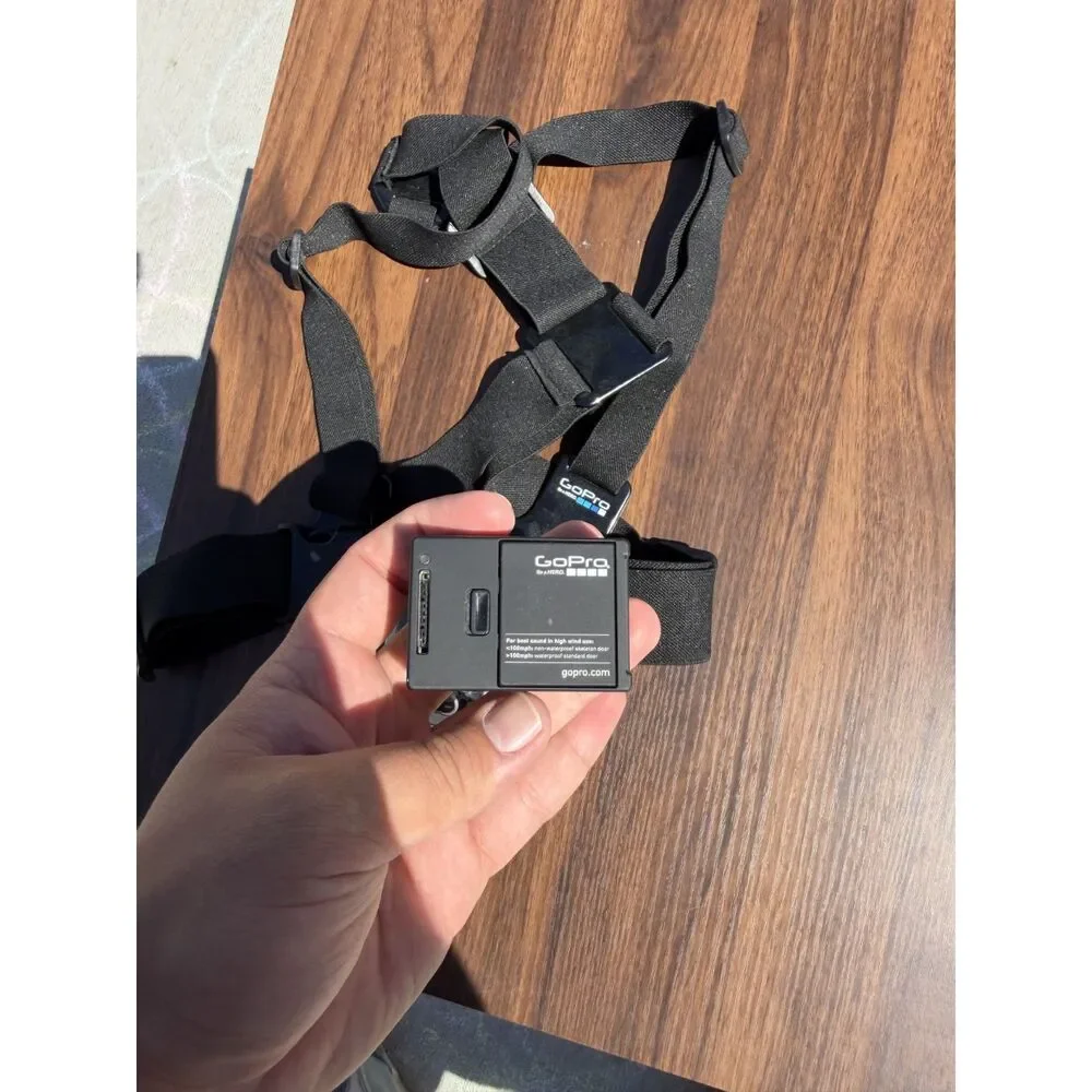 GoPro Hero3+ With battery, case, chest mount. NO CHARGER.  FULLY FUNCTIONAL.